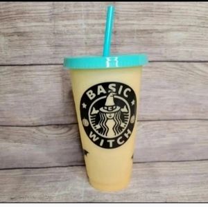 Basic witch Halloween spooky color change tumbler cup